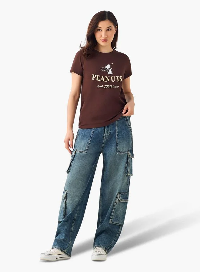 اس بي كاركترز T-shirt with Peanuts Print